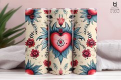 Hand-Drawn Pattern Boho Love Sublimation Tumbler Design Product Image 6