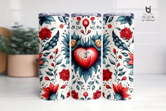 Hand-Drawn Pattern Boho Love Sublimation Tumbler Design Product Image 9