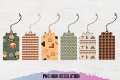 Hand Drawn Camping Patterned Shaped Tag Product Image 1