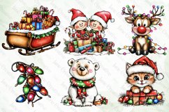 Hand-drawn Cartoon-style Christmas Clipart Product Image 4