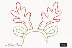 Hand Drawn Reindeer Antler Clipart | Christmas PNG Product Image 1