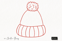 Hand Drawn Beanie Clipart | Christmas PNG Product Image 1
