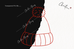 Hand Drawn Beanie Clipart | Christmas PNG Product Image 2