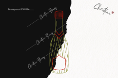 Hand Drawn Bottle Clipart | Christmas PNG Product Image 2