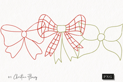 Hand Drawn Bows Clipart | Christmas PNG Product Image 1