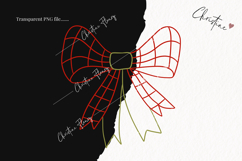 Hand Drawn Bows Clipart | Christmas PNG Product Image 2