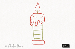 Hand Drawn Candle Clipart | Christmas PNG Product Image 1
