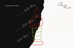 Hand Drawn Candle Clipart | Christmas PNG Product Image 2