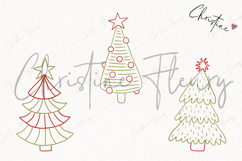 Hand Drawn Christmas Tree Clipart | Christmas PNG Product Image 3