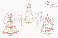 Hand Drawn Christmas Tree Clipart | Christmas PNG Product Image 3