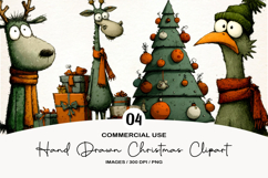 Hand Drawn Christmas Clipart Product Image 1