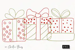 Hand Drawn Gifts Clipart | Christmas PNG Product Image 1