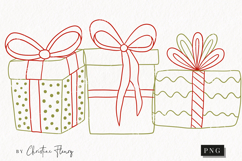 Hand Drawn Gifts Clipart | Christmas PNG Product Image 1