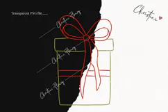 Hand Drawn Gifts Clipart | Christmas PNG Product Image 2