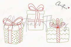 Hand Drawn Gifts Clipart | Christmas PNG Product Image 3