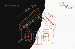 Hand Drawn Gingerbread House Clipart | Christmas PNG Product Image 2
