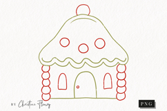 Hand Drawn Gingerbread House Clipart | Christmas PNG Product Image 1