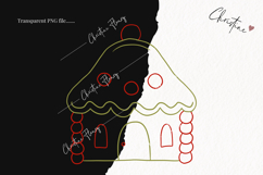 Hand Drawn Gingerbread House Clipart | Christmas PNG Product Image 2