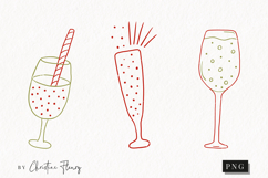 Hand Drawn Glasses Clipart | Christmas PNG Product Image 1