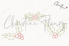 Hand Drawn Holly Clipart | Christmas PNG Product Image 3