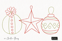 Hand Drawn Ornaments Clipart | Christmas PNG Product Image 1