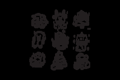 Hand drawn christmas outline icon collection isolated Product Image 2