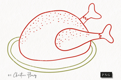 Hand Drawn Roast Clipart | Christmas PNG Product Image 1