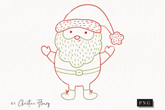 Hand Drawn Santa Clipart | Christmas PNG Product Image 1