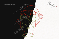 Hand Drawn Santa Clipart | Christmas PNG Product Image 2