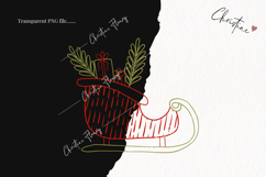Hand Drawn Sled Clipart | Christmas PNG Product Image 2
