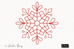 Hand Drawn Snowflake Clipart | Christmas PNG Product Image 1
