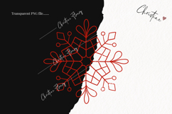 Hand Drawn Snowflake Clipart | Christmas PNG Product Image 2
