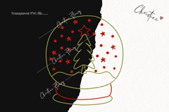 Hand Drawn Snow globe Clipart | Christmas PNG Product Image 2