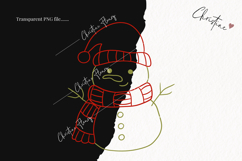 Hand Drawn Snowman Clipart | Christmas PNG Product Image 2