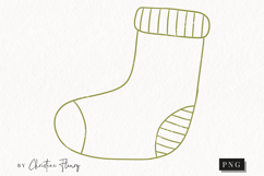 Hand Drawn Stocking Clipart | Christmas PNG Product Image 1