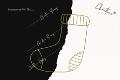 Hand Drawn Stocking Clipart | Christmas PNG Product Image 2