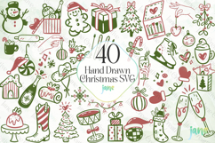 Hand Drawn Christmas SVG Bundle Product Image 1