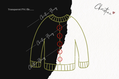 Hand Drawn Sweater Clipart | Christmas PNG Product Image 2