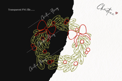 Hand Drawn Wreath Clipart | Christmas PNG Product Image 2