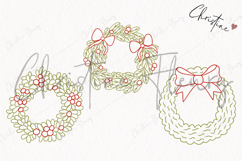 Hand Drawn Wreath Clipart | Christmas PNG Product Image 3