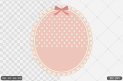 Hand Drawn Coquette Frame Clipart SVG PNG Product Image 1