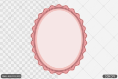 Hand Drawn Coquette Frame Clipart SVG PNG Product Image 1
