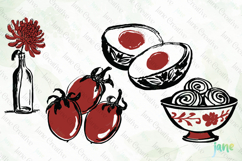 Hand Drawn Illustrations of Italian Food Product Image 1