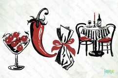 Hand Drawn Illustrations of Italian Food Product Image 1