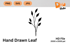 Hand Drawn Leaf Botanical Clipart Set |PNG| SVG| JPG Product Image 1