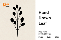 Hand Drawn Leaf Botanical Clipart Set |PNG| SVG| JPG Product Image 1