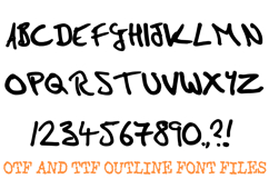 Hand Drawn Marker Font Lettering Ink ABC Typography OTF Product Image 2