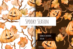 Pumpkin Seamless Pattern Set Product Image 1