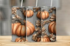 Hand Drawn Pumpkins Tumbler Sublimation Wrap Product Image 1