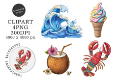 Hand Drawn Summer Clipart Product Image 1